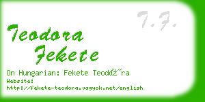 teodora fekete business card